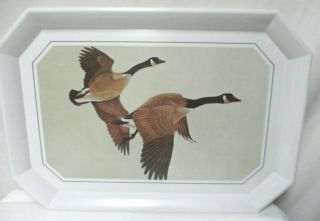 Brookpark 1520 Canadian Geese Goose Vintage Melamine Tray Large Rare 20 " X 13 "