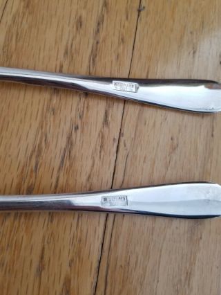 Vintage Silver Plated Salad Fork and Spoon Servers Tossers made in Italy 3