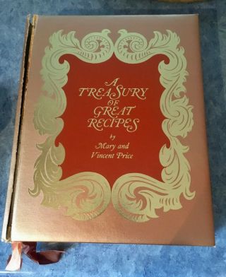 A Treasury Of Great Recipes Vincent Price (actor) Mary Hc Rare Cookbook 1st Ed