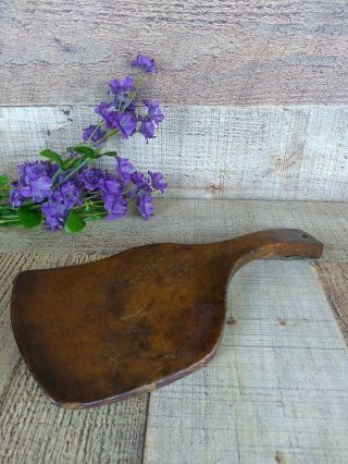 Antique Primitive Wooden Hand Carved Butter Paddle