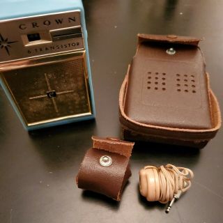 Vintage Crown Rare Small Transistor Radio,  Japan,  Pocket Radio Tr - 690