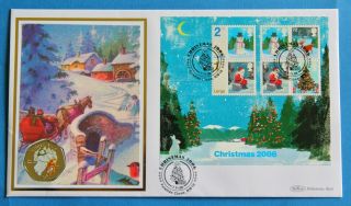 Rare Benham Christmas Stamp & Coin Cover With 2003 Snowman And James Colour 50p
