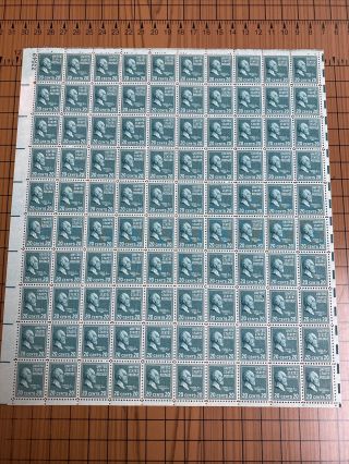 Us Sheet Scott 825,  20c Stamp James Garfield Sheet Of 100 Mnh Og Very Rare