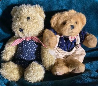 Vintage Tw0 Russ Berrie Bears From The Past 10 " Bear &precious - & 12” Teddy Bear