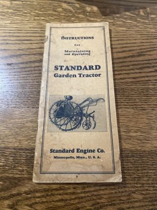 Standard Antique Garden Tractor Hit And Miss Gas Engine Sales Book