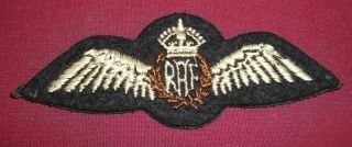 World War Ll British Royal Air Force Raf Insignia Uniform Patch Rare