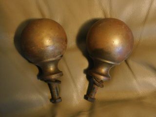 Large Antique Solid Brass Knobs Architectural Post Newell Bedknob Garden Decor