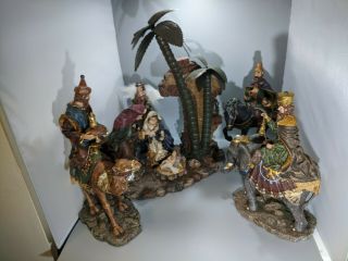 2003 The Bombay Company Christmas Nativity Scene Rare Complete Set Exclnt Cond
