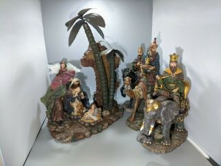 2003 The Bombay Company Christmas Nativity Scene RARE COMPLETE SET EXCLNT COND 2