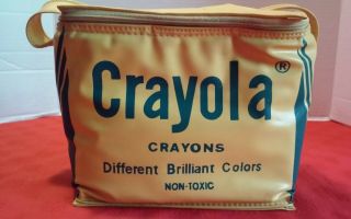 Rare Vintage Crayola Crayon Storage Bag Plastic Carrying Crayons Coloring Color