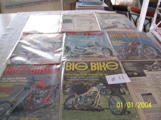 Vintage 1971 Big Bike Magazines 10 Issues.  Rare