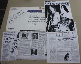 Rare Vintage 1976 Iggy Pop Europe’s Only Fan Club Kit No 1 Or 2 W/ Envelope