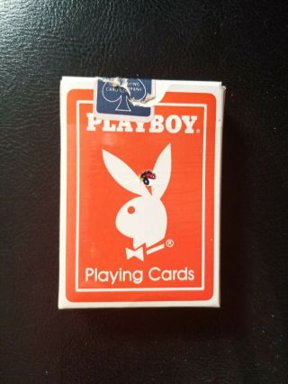 Vintage Playboy Playing Cards Orange Deck Us Playing Card Co Rare