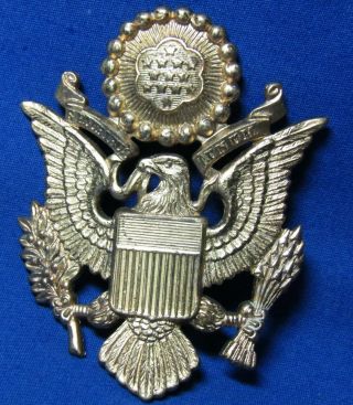 Pre - Wwii 1920s Army Officer Hat Badge By V.  H.  Blackinton Rare Maker