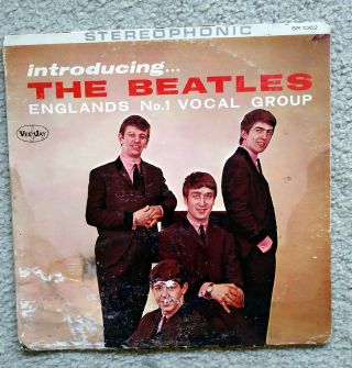 1964 Introducing The Beatles Vj Lp Vee Jay Album Rare Stereo 45 Print Oval Label