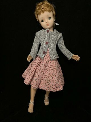 Vintage Cotton Skirt And Sweater For Madame Alexander Cissy Doll