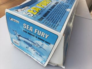 Vintage Top Flite Sea Fury Rc Balsa Plane Kit Rare 1/7 Scale Gold Edition 3