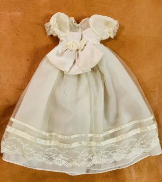 Vintage Doll Wedding Gown Bride Dress Fur Hat 14 - 16 