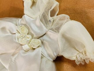 Vintage Doll Wedding Gown Bride Dress Fur Hat 14 - 16 