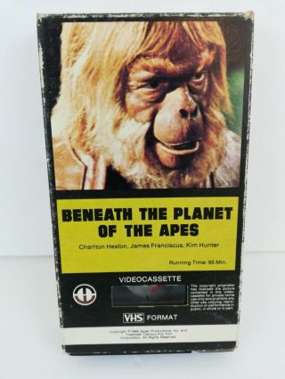 Beneath Planet Of The Apes Magnetic Video Corporation Rare 1969 Vhs Tape