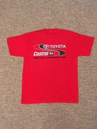 Rare Toyota Castrol World Rally Team Shirt.  Celica Corolla Sainz Tte Wrc