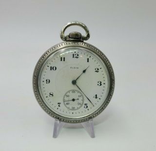 Antique Vintage 1920 Elgin 17 Jewels Pocket Watch For Repair