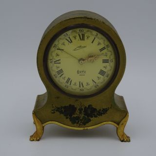 Antique Schmid Musical Alarm Clock.  Swiss Made.  1930s.  Plays Ave Maria De Lourdes