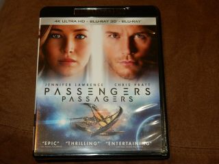 " Passengers " Rare 3 - Disc 4k Ultra Hd & 3d & 2d Blu - Ray Piece