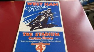 West Ham Hammers - - - Best Pairs Champs - - Speedway Programme - - 5th April 1932 - - Rare
