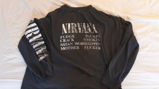 NIRVANA vintage rare bleach live concert tour t shirt 1989/90 sub pop 4