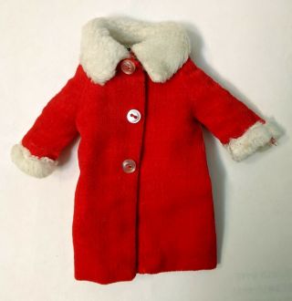 Vintage Barbie Skipper Red Coat Velvet N Lace 948 Cold Snap Winter Christmas 