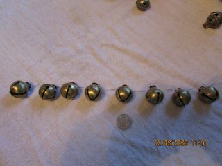 Set Of 8 Antique 1 " Brass Sleigh Bells