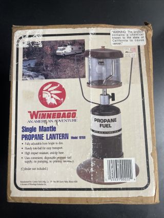 Vintage Winnebago Single Mantle Propane Lantern - Model 18150