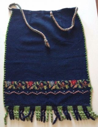Greece Greek Epirus Metsovo Antique Folk Handwoven & Embroidered Wool Apron