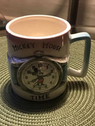 Vintage Rare Walt Disney Mickey Mouse Ceramic Coffee Mug