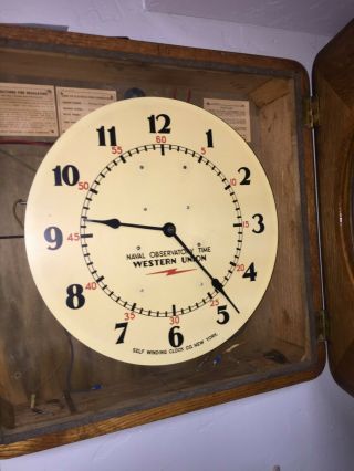 Rare Western Union by Self Winding Clock Company, 3