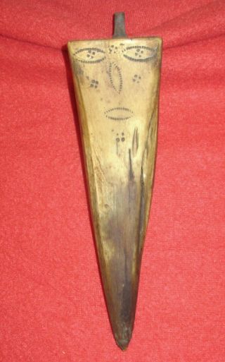 Rare 1700s Hand Carved Horn - Drinking Cup - Revolutionary War Soldier?antique