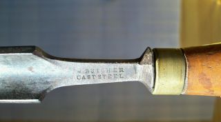 Vintage Antique W Butcher Cast Steel Gouge Chisel,  13/16 
