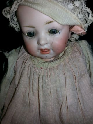 Antique German Bisque Character Baby Doll 151 0 11 In Hertel Schwab Sleep Eyes