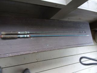 2 Vintage Metal Fishing Poles Rods Bristol