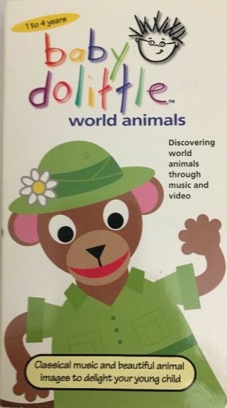 Baby Dolittle - World Animals (vhs,  2001) - Very Rare Vintage - Ships N 24 Hours