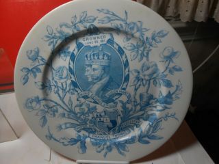 Royal Worcester Vintage Coronation Plate 1911 King George & Queen Mary Look Wow