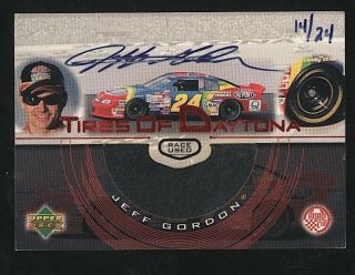 1999 Ud Road To The Cup Jeff Gordon Tires Daytona Auto Race - Tire /24 Rare