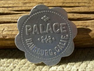1900 Randsburg California (mojave Desert) Rare Sp Error Var Palace Saloon Token