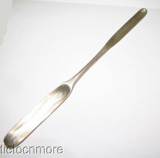 Antique British Made Sterling Silver Bone Marrow Scoop Double Sided 8.  75 " 33g