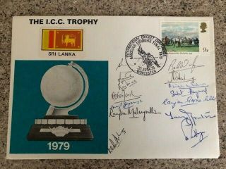 1979 Icc Trophy - Rare First Day Cover - Sri Lanka - Signed X 14 - Whole Team