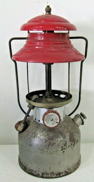 Vintage Coleman 200a 200 A Red Single Mantle Camping Lantern Usa Parts Repair 1