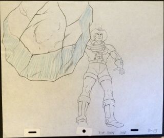 RARE 1980 ' s - BRAVESTARR ANIMATED CEL and pencil Drawing 2