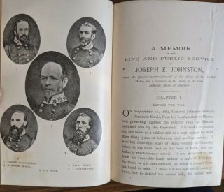 RARE FIRST EDITION : MEMOIR OF CONFEDERATE GENERAL JOSEPH E.  JOHNSTON 1891 2