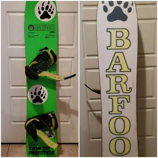 Vintage 1987 Barfoot Usa Twin Tip Freestyle 151 Snowboard - Rare Chuck Barfoot